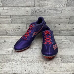 Saucony Spitfire Purple Pink Track Spikes Shoes S19018-1 Women 10 W/Spike Wrench